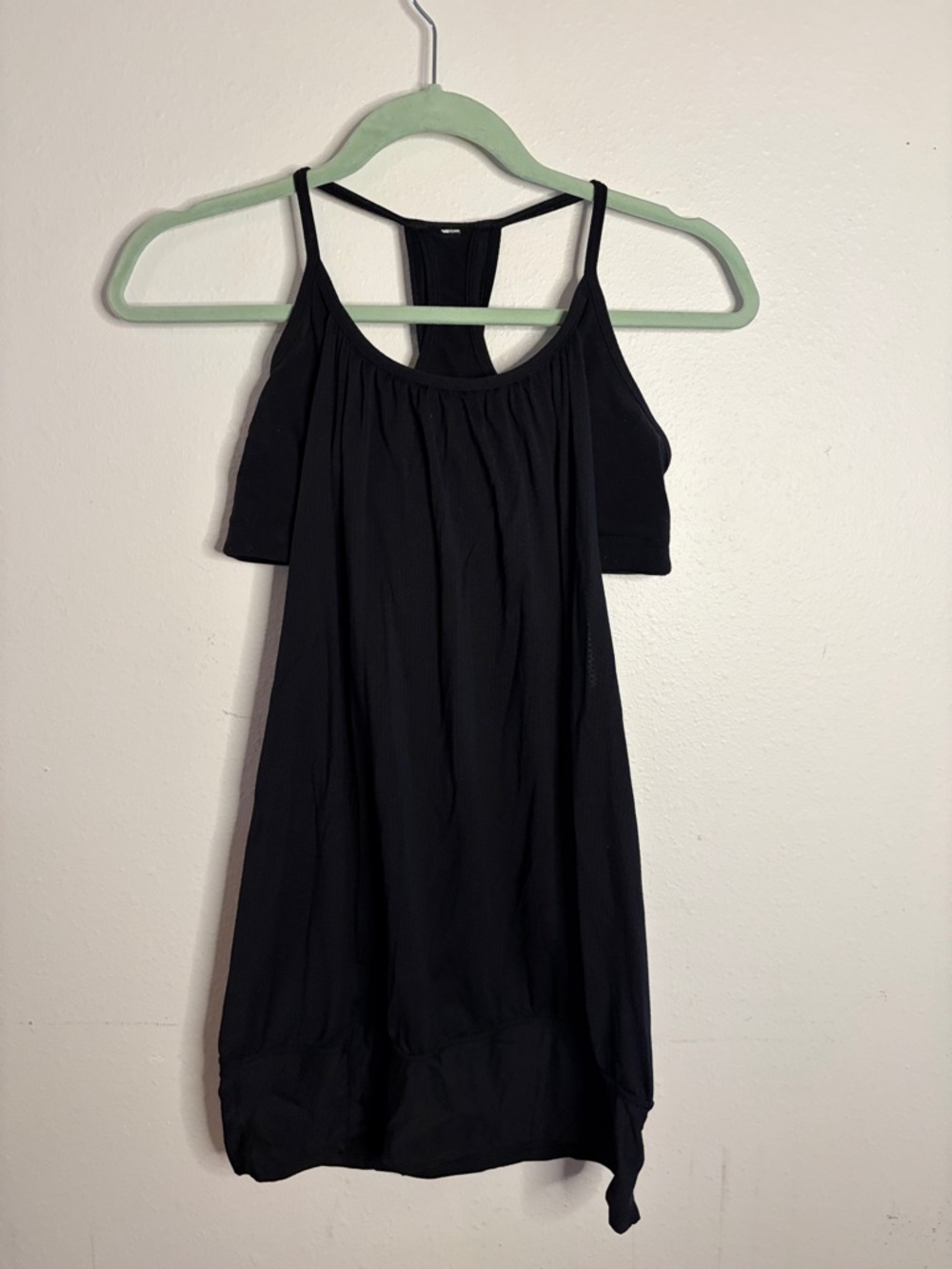 LuLuLemon Black Cold-Shoulder Tank Top